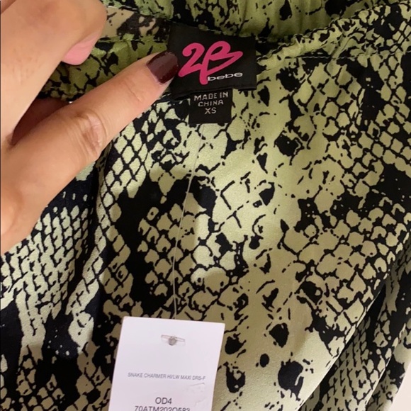 NWT 2Bebe hi-low printed dress - Picture 3 of 6